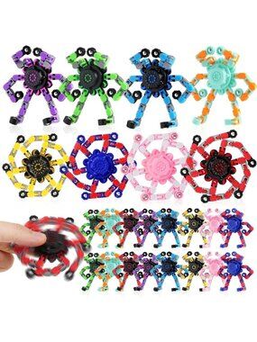 24PCS Transformable Fidget Spinners - Sensory Stress Relief Toys for Kids
